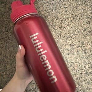 Lululemon Red Water Bottle